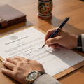Firma mexicana en documento